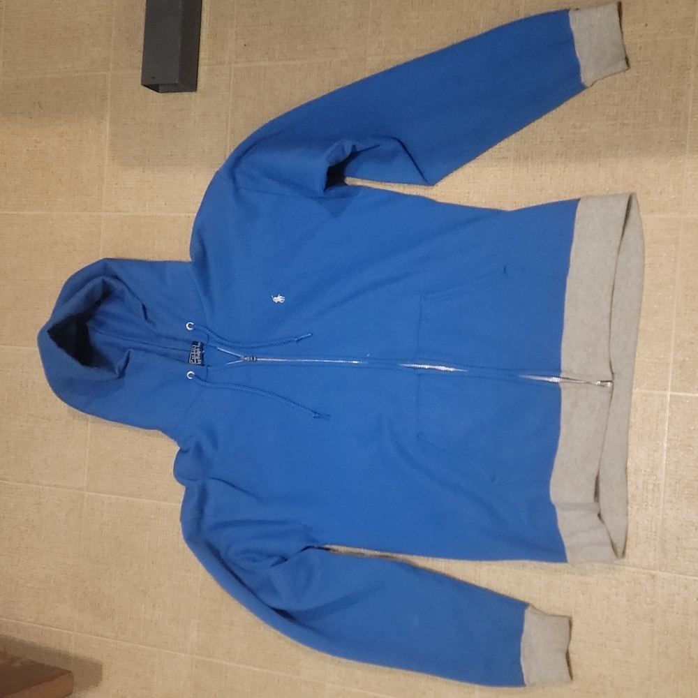 Blue Ralph Lauren men's zip up hoodie